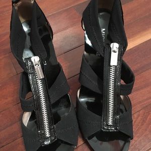 Michael Kors high heel black shoes with zipper